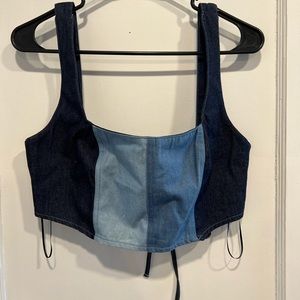 Denim set - skirt and crop top
